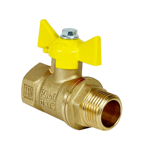 Кран шар. газовый Valfex DN20 PN25 г-ш  бант, латунь