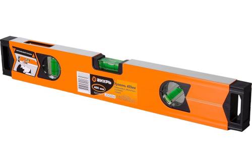 Уровень алюминиевый "Магнитный" 800 мм, фрезерованный, 3 глазка (1 зеркальный) Вихрь