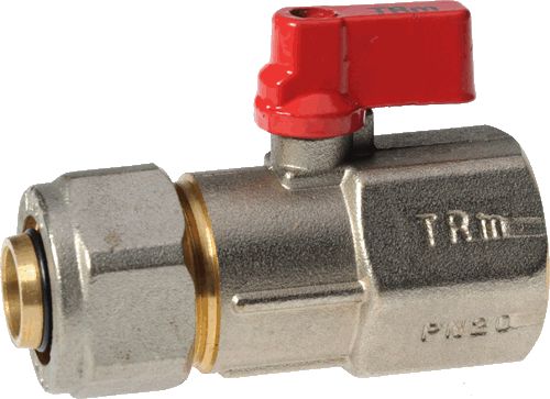 Кран шар. цанговый под МП трубу 1/2" х 16 г-ц, флажок TeRma 30233