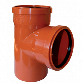 ТРОЙНИК  наруж.  110 - 110 мм - 87 град., ПВХ