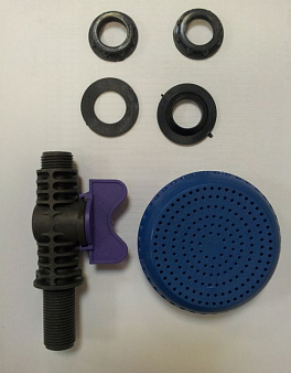 Верхний душ летний с запорным краном NONAME